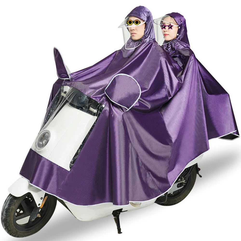 Custom Logo Printing Outdoor Adults Motorcycle Raincoat Thickened Cover with Double Feet for Camping and Rainy Days