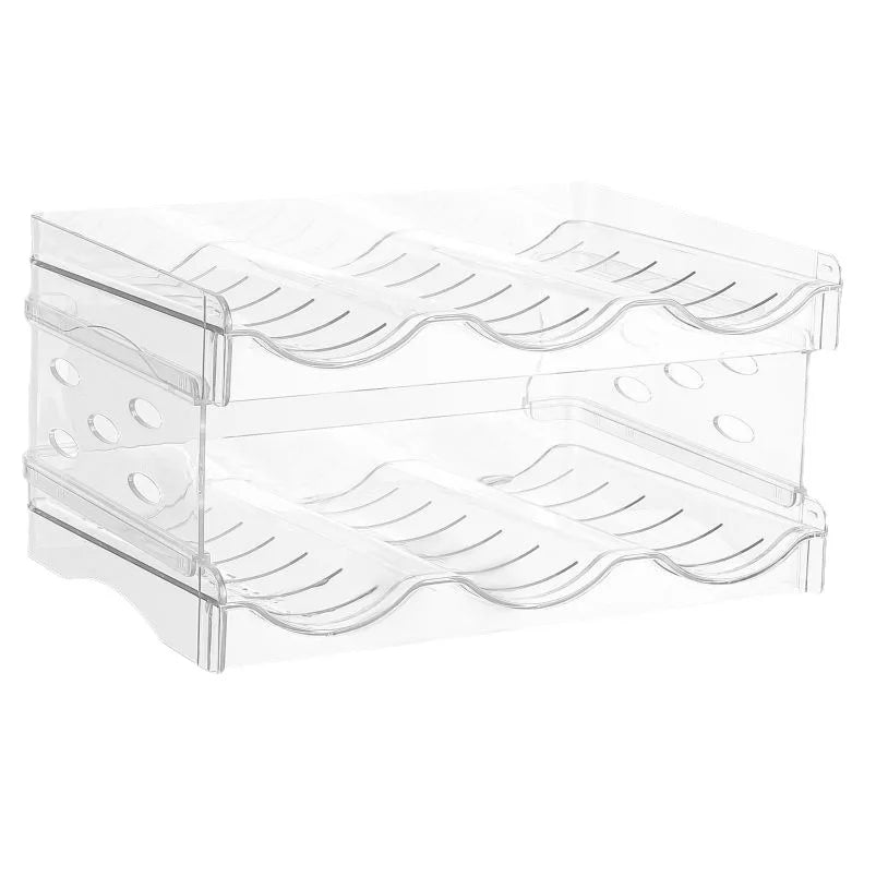 Plastic Wine Rack Stackable Freestanding Detachable Water Bottle Organizer Kitchen Fridge Cabinet Storage Holder