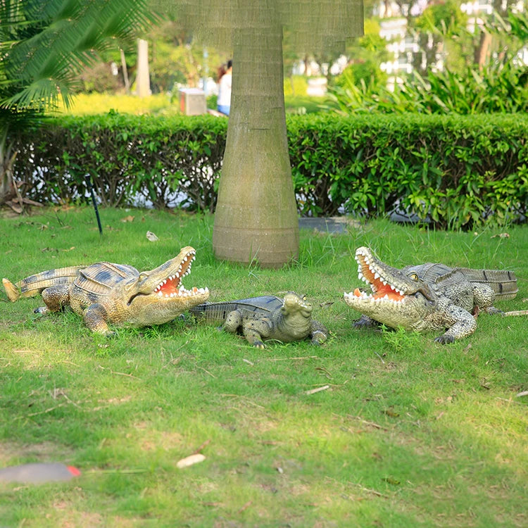 Life Size Real Resin Crocodile Statue /safari Animals crocodile Fiberglass Sculpture  /zoo Animals Handcrafts Crocodile Props