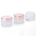 In Stock 5g 10g 15g 20g 25g 30g 50g 60g 100g Refillable Clear/frostd Glass Cosmetics Cream Jar Rose Gold for Eye/face Cream