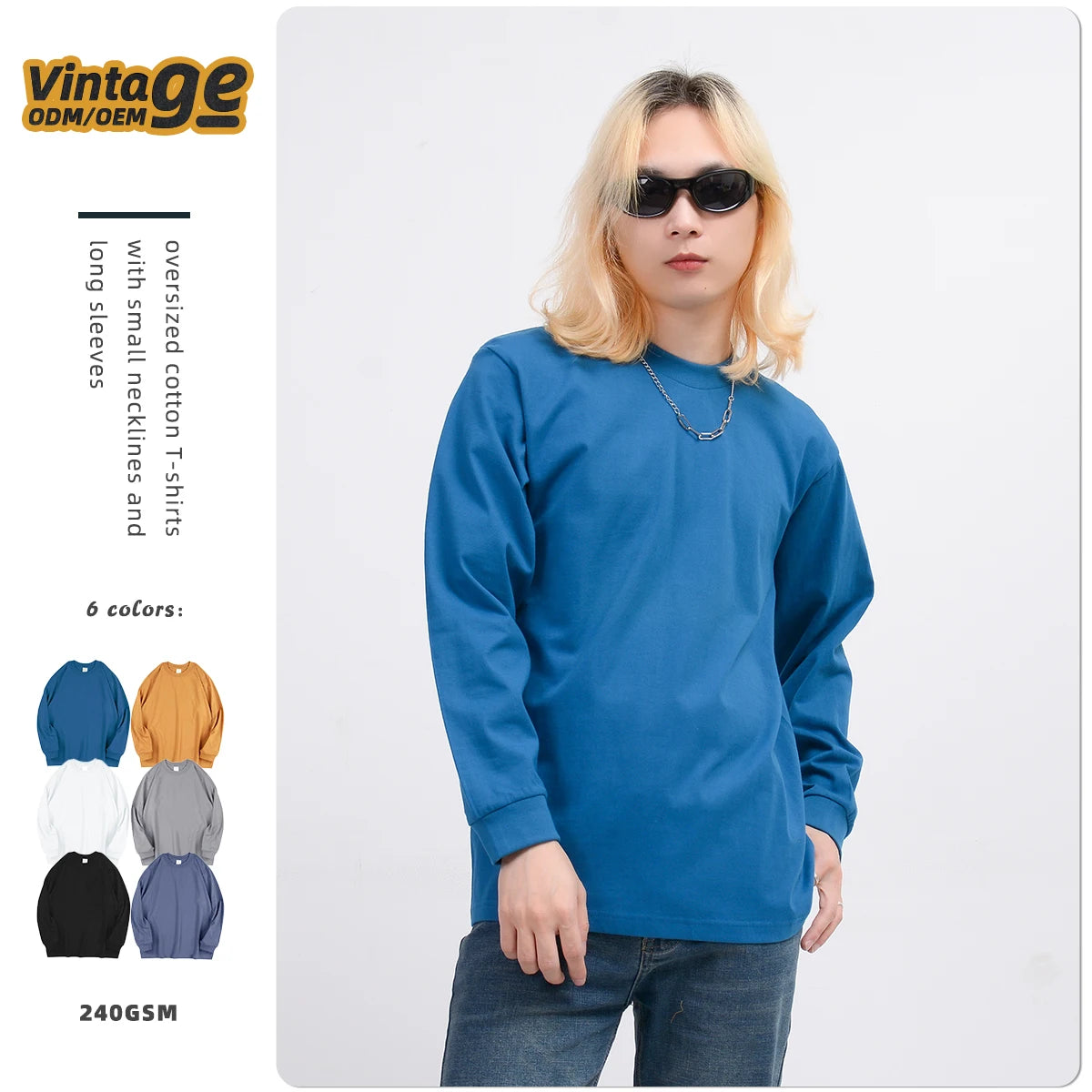 Custom Blank High Quality 100% Cotton Tops Shirt Comfortable Long Sleeve Tshirt Custom Black White Casual t Shirt