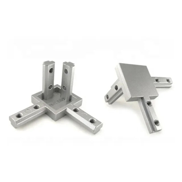 Zinc Alloy 4040 Aluminium Profile Triangle 3D Right Angle 3 Way Inside Corner Bracket Connector