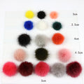 Animal Fur Colorful 3cm Mink Fur Ball High Quality Real Mink Fur Pompoms  for DIY Craft Accessories Packing Decoration