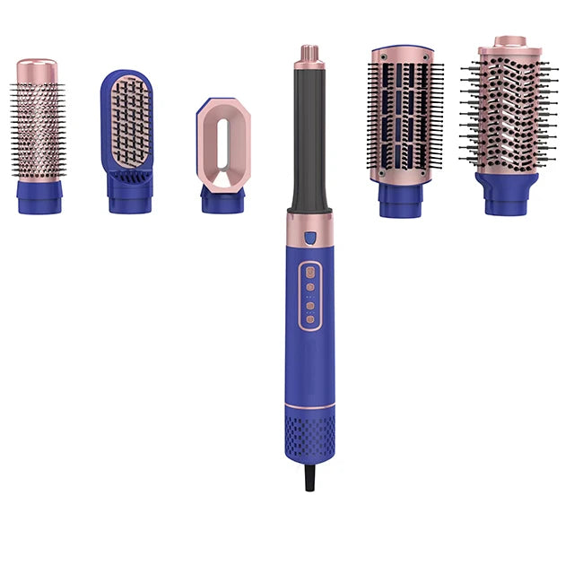 Mini Travel Size White 220v International European Dual Voltage Hair Dryer Brush Set Kit for Short Hair