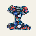 2023 Nimble Luxury Cartoon Personalized Print Corduroy Dog Harness Set Bowknot Adjustable Leash Collar Customizable Features