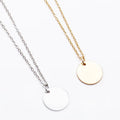 Classic Popular Style Blank Round Necklace Jewelry Fashion Lover Jewelry