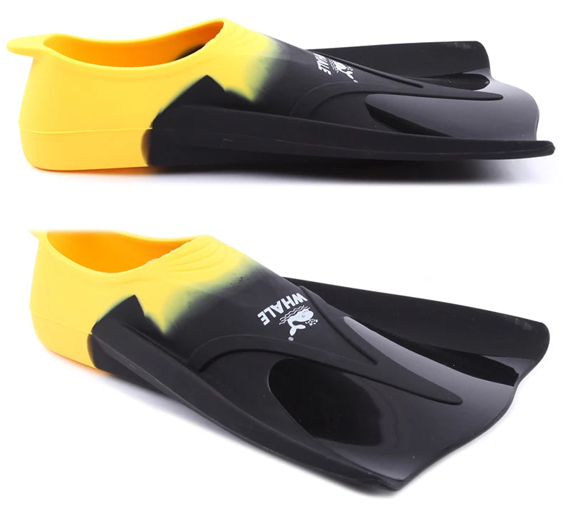 Professional Short Silicone Flippers Floating Training Swimming Fins for Adults Durable   Freediving