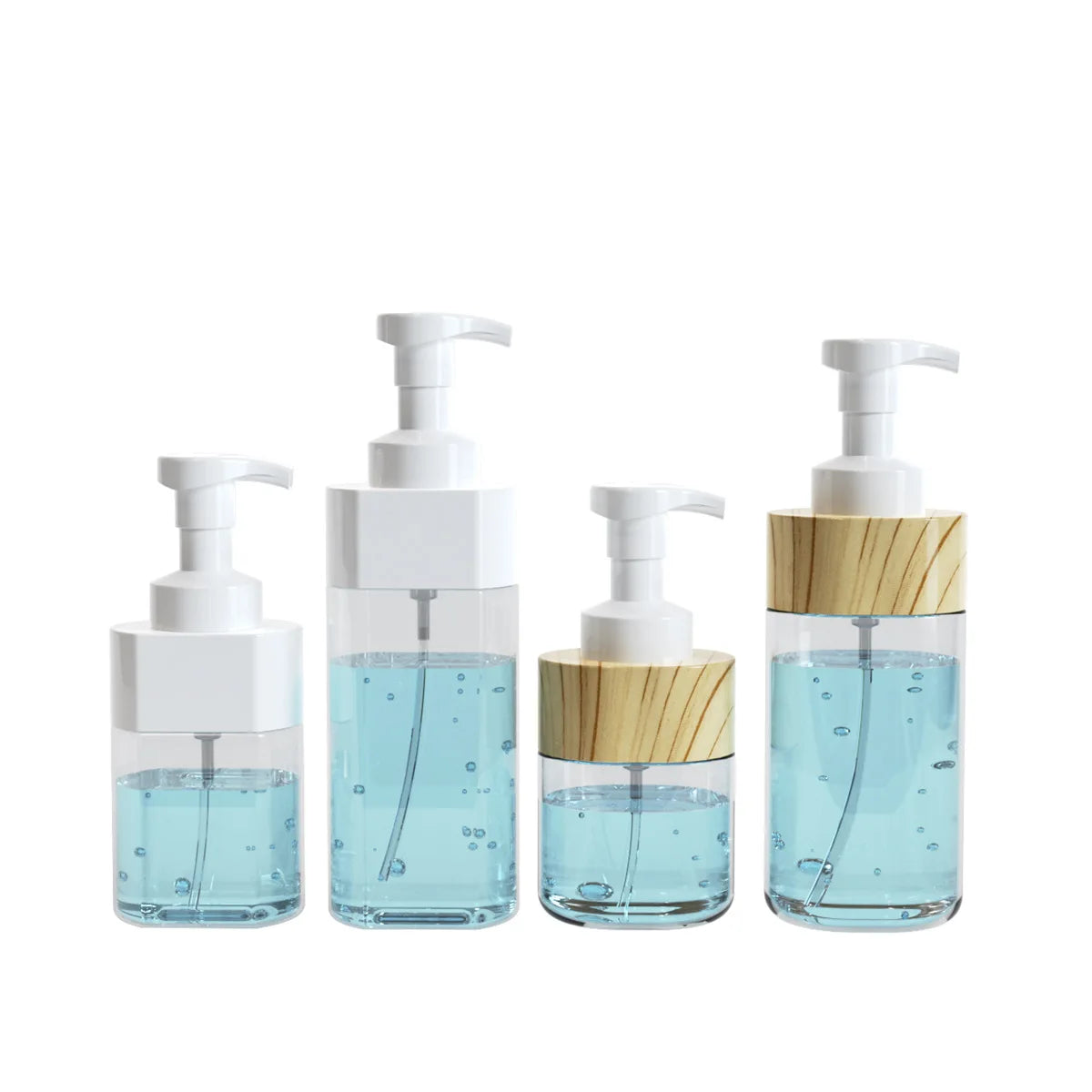 Eco-friendly 200ml PE Foam Bottles with Foam Pump Dispenser for Cosmetic Liquid Soap & Face Cream Packaging