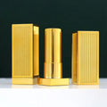 LZ Pack Stock 100pcs 2021 Newest Metallic Luxury Lipstick Container Square 12.1mm Gold Silver Custom Lipstick Tube