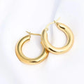 2022 Wholesales Luxury Custom Diamond Designer Gold Plated Fashion Jewelry Hoops Stainless Steel Women Earrings