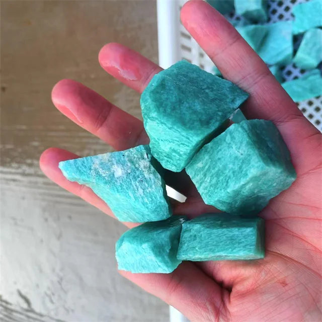 New Arrivals Crystals Wholesale Raw Gemstone Natur Blue Green Amazonite Rough Stone for Decor