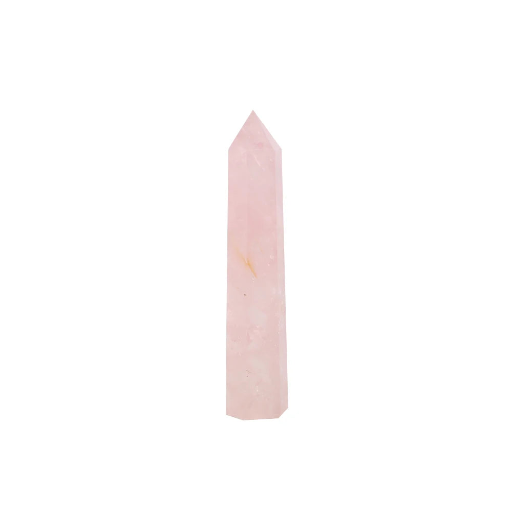 HZ Home Decoration Custom Made Crystal Points Healing Crystal Wand Rose Quartz Crystal Points