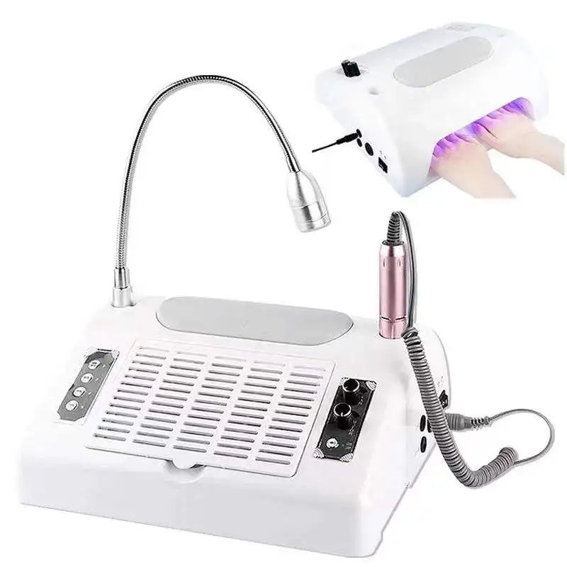 5 in 1 Professional Nails Supplies Tool UV Table Lamp Hand Pillow Uv Gel Dryer Nail Lamp Nail Drill Machine With Dust Collector