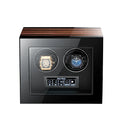 MINEESI Luxury 2-Slot Automatic Watch Winder Mabuchi Motor Touch Screen Remote Control Wood Watch Box Storage Protective