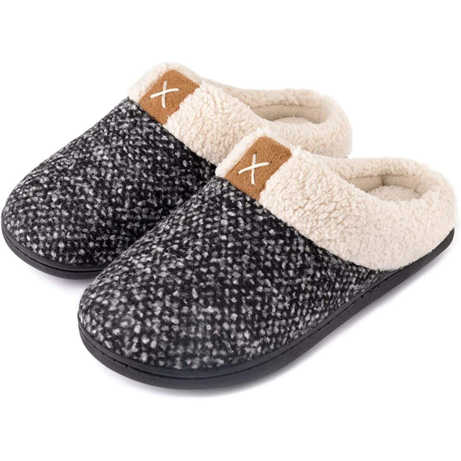 Women's Lightweight Wrinkle-Resistant Ladies House Shoes Memory Foam Indoor Outdoor Clog Style Winter Female Warm Home Slippers