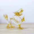 Handmade Eco-Friendly Feng Shui Dragon Figurine Modern Style Crystal Glass Animal Sculpture Polished Technique Home Decoration