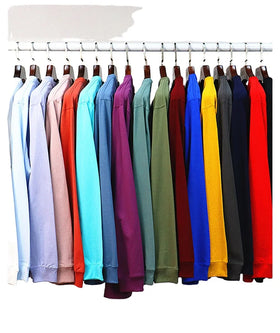 Fashionable Custom Logo O-neck Plain Soft Plus Size Men's Streetwear T-shirt Long Sleeve
