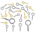 Gold Plated Stainless Steel Eye Pins Hooks Mini Tiny Eyelets Screw Threaded Clasps for DIY Jewelry Making