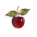 Girls Cherry Fruit Brooch Pin Fashion Green Leaf Cute Cherry Brooches Lapel Breastpin Dainty Creative Dress Accessories Jewelry