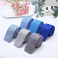 5cm Knit Skinny Tie Colorful Solid Slim Neck Ties