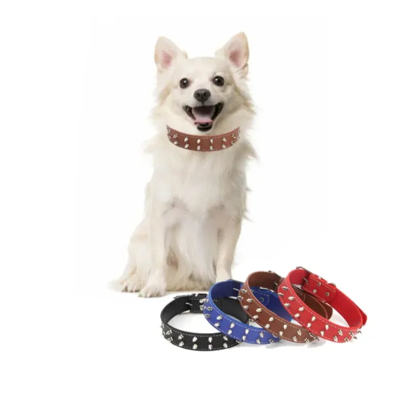 Wholesale Large Pet Hunting Collar Round Rivet Studded Customized Bulldog Dog Collar