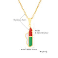 BINSHUO Wholesale Custom Stainless Steel Jewelry Drop Oil Letter Madagascar Nation Flag Map Men Pendant Charm Necklace for Women