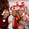 Custom Large Sequin Embroidered Merry Christmas Hat Patch Chenille Iron-on Christmas Patch Flower Heart Shape Made High Quality