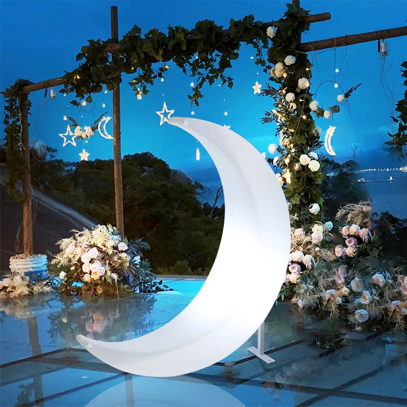 Custom Park Outdoor Light Ornament Wedding Decor Outdoor Decorative Moon Solar LED Light Ornament