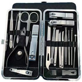 18-Piece Stainless Steel Manicure & Pedicure Set Nail Clippers Care Kit