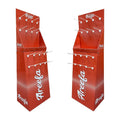 Customized Printing Cardboard Peg Hook Display Foldable Corrugated Paper Floor Display With Hooks