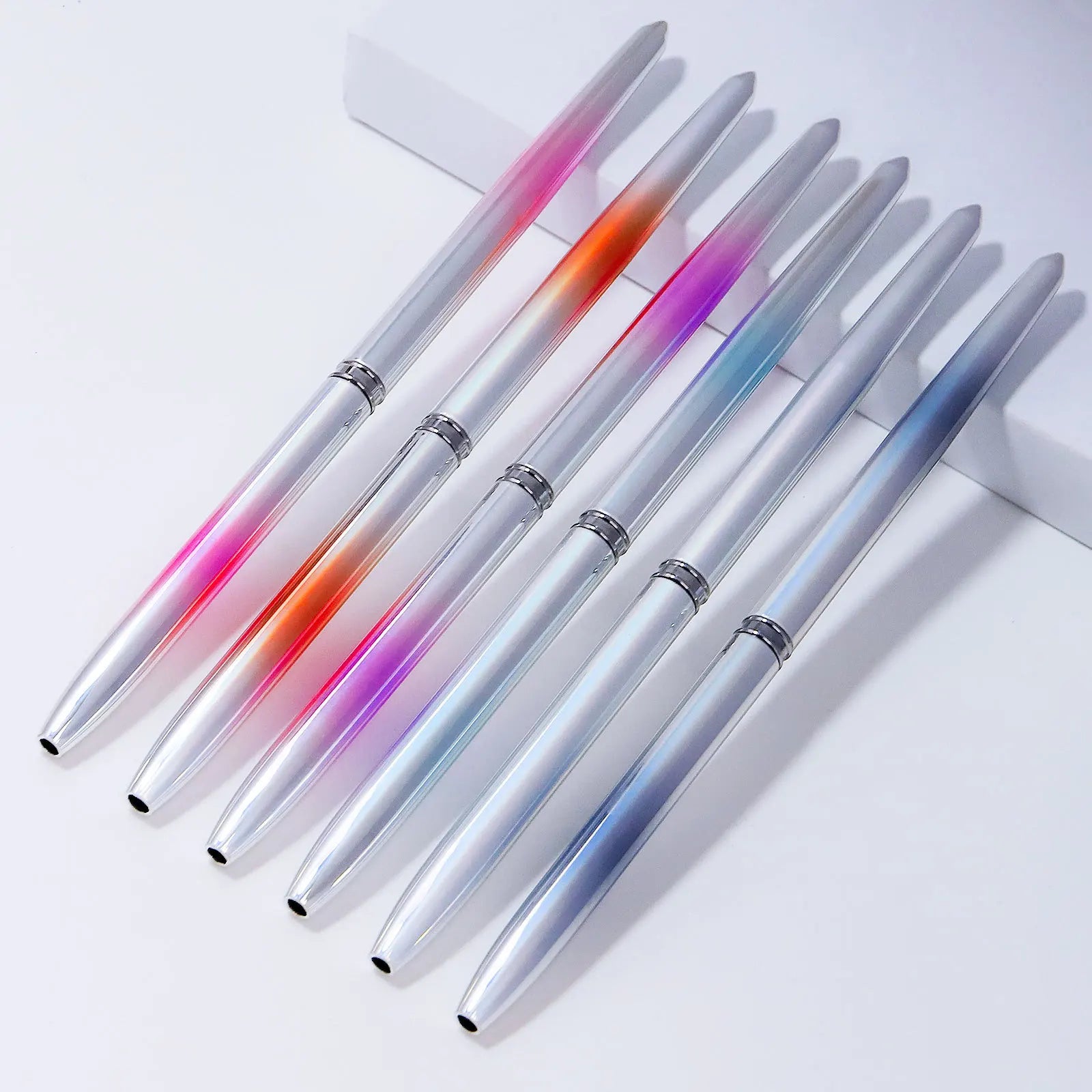New Metal Handle Top Quality Professional Crimped Kolinsky Nylon Acrylic Nail Brush Easy Apply Cheap Price Acrylic Brush