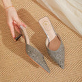 Soft Soles Do Not Tiring Feet High-end Stiletto Heels Women's New Toe slippers Women's Summer Wears Plus-size Women's Shoes