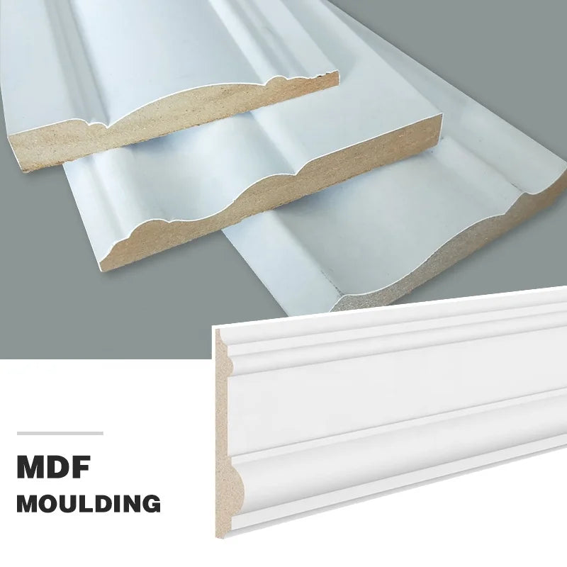 DEMAX Building Material MDF Baseboard Moulding Crown Moulding Trim/casing Moulding for Home Decor