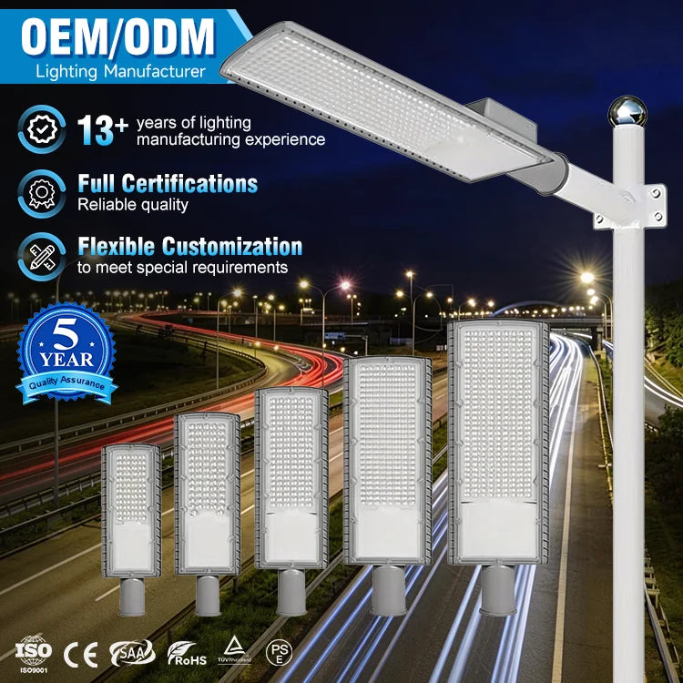 Die Casting Aluminum Ip66 Waterproof Outdoor 30w 50w 100w 150w 200w Smd Led Street Light