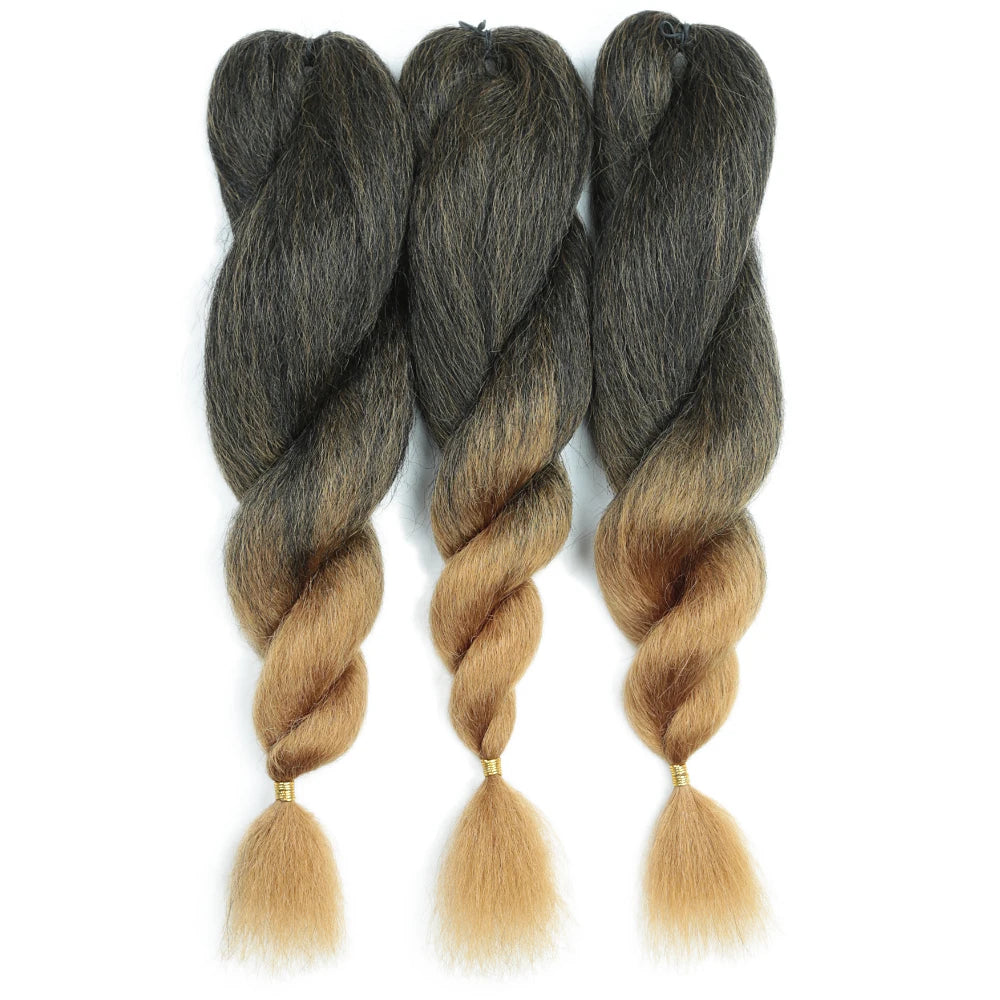 22 Inch 60g Flame Retardant Low Temperature Vixen Crochet Hair Kinky Straight Synthetic Braiding Hair Extensions