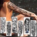 Male Custom Cheap Price Temporary Tattoo Full Arm Large Fashion Tattoo Sticker for Adult