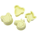 489 Custom 3D Bakeware Cookie Tools Set Colorful Plastic Cookie Cutter with Rice Ball Mold Cartoon Characters  System Shape