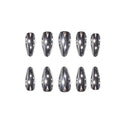 Y-186 M Size Shinny Effect French False Nails 2024 New Design OEM Artificial Press on False Nails