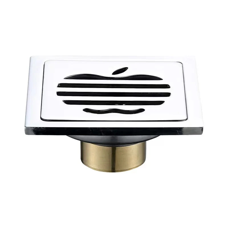Modern Durable Quality Bathroom Shower Odor-resistant Chrome Plate Square Stainless Steel 4 Inch Floor Drain on Sale
