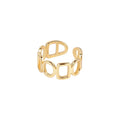 VIANRLA 925 Sterling Silver Trendy 18k Gold Plated Stacking Rings for Women