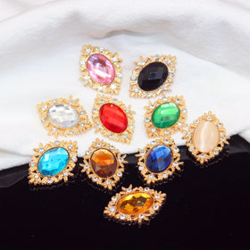 AA01474 Wholesale Oval Shape Flat Back Rhinestones