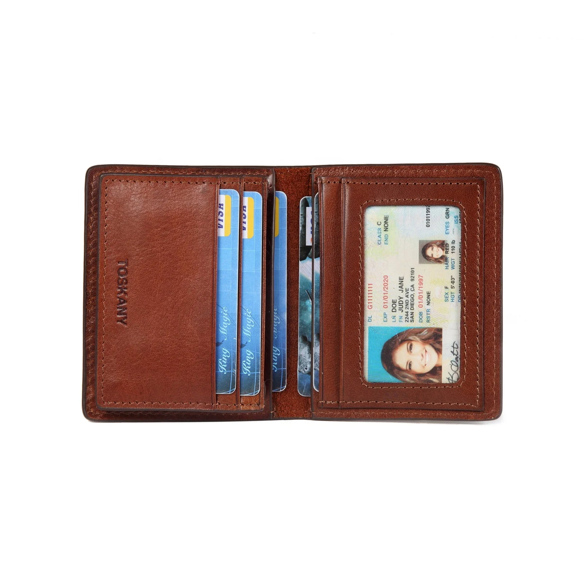 Hot Selling Well-Made Genuine Leather Credit Card Holder with No Closure 4 Inch 20mm Thick for Business Meetings Office Use