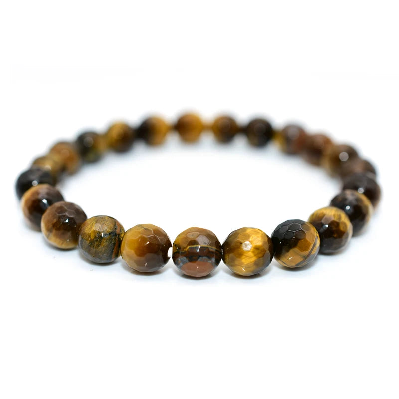 Factory Wholesale Classic Style Faceted Tiger Eye Bracelet in 6/8/10mm Beads for Women & Men Wedding Parties Gifts Engagement