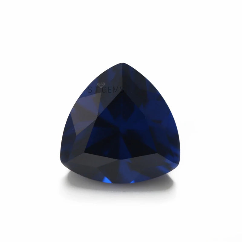 Synthetic Sapphire Blue Spinel Stone 113# Heavy Triangle Cut Spinel Stone for Jewelry