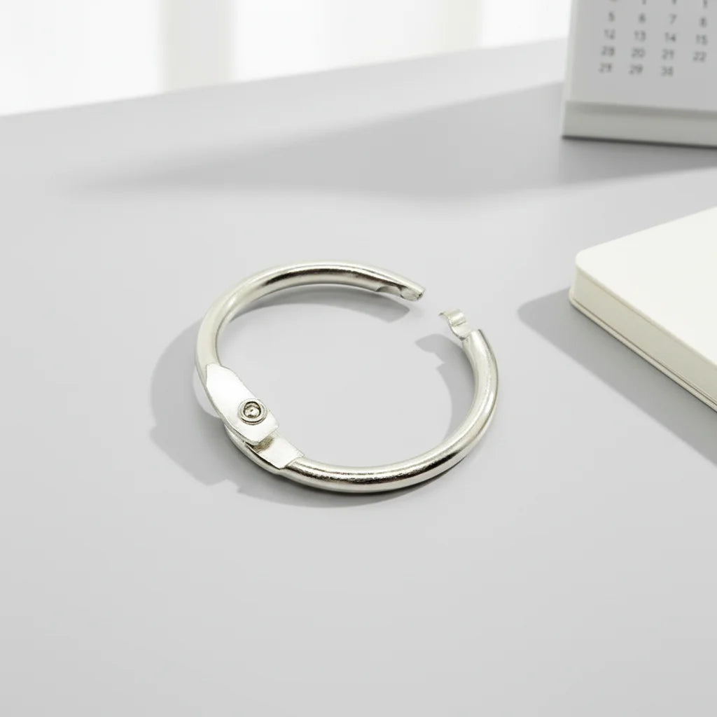 YIWANG Factory 20mm Metal Nickel Plated Silver Loose Leaf Book Ring Binder