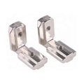 4040 Aluminum Profile Furniture Inner Corner Connector Brackets T-Slot L-Shape Angle Steel Zinc Alloy Metal Silver/Black Nickel