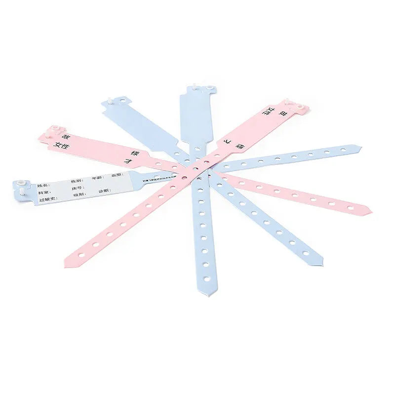 One Time Use Hospital Waterproof Handwriting Patient Identity Information Custom PVC Wristband