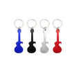 Custom Guitar Shaped Keychain With Bottle Opener Different Color Cheap Metal Guitar Keyring With Promotion Advertising logo
