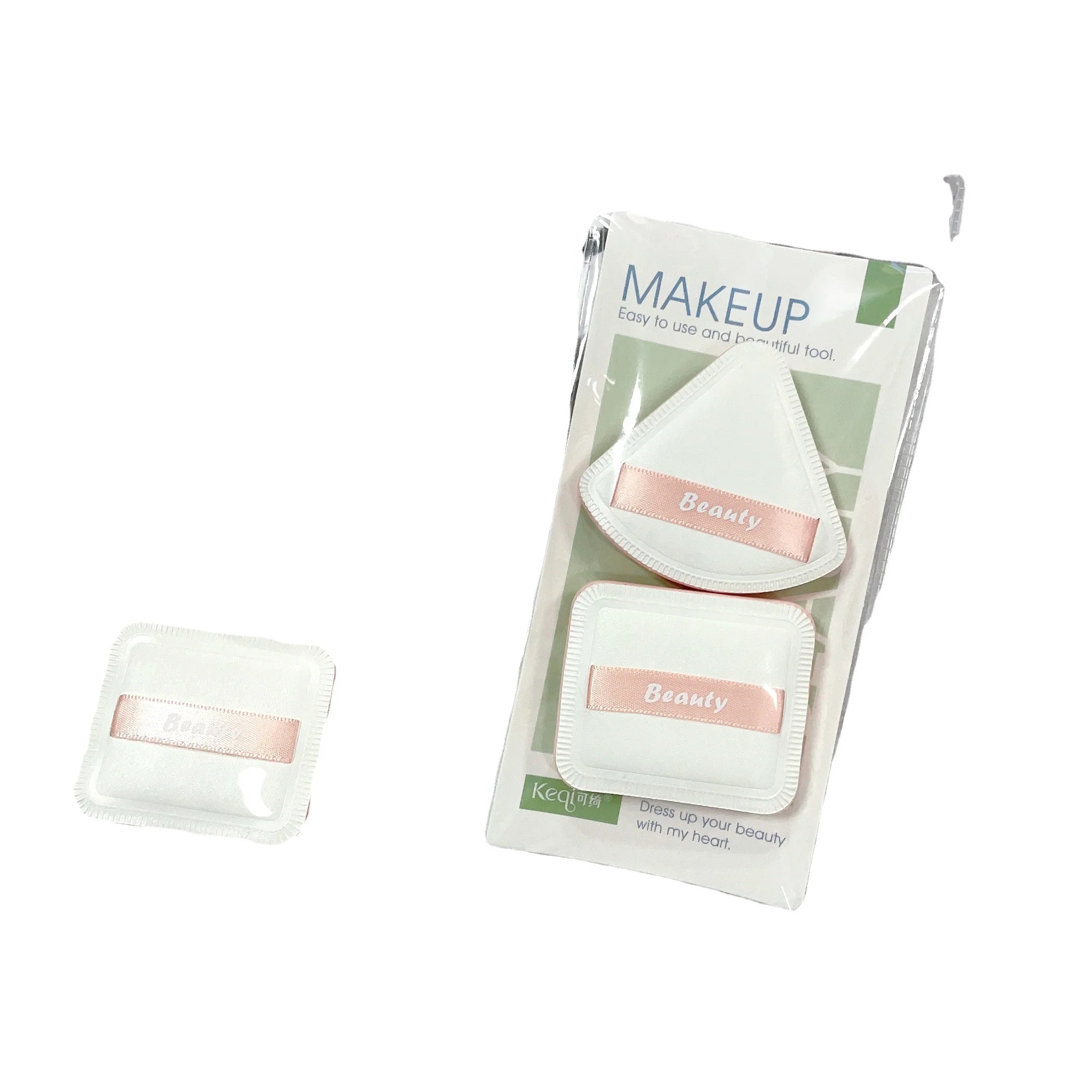 Dual-Use Soft Cotton Candy Makeup Sponge Puff Dry Wet Air Cushion Powder Puff Kit Square Triangle Shape Tools OEM Service Logo