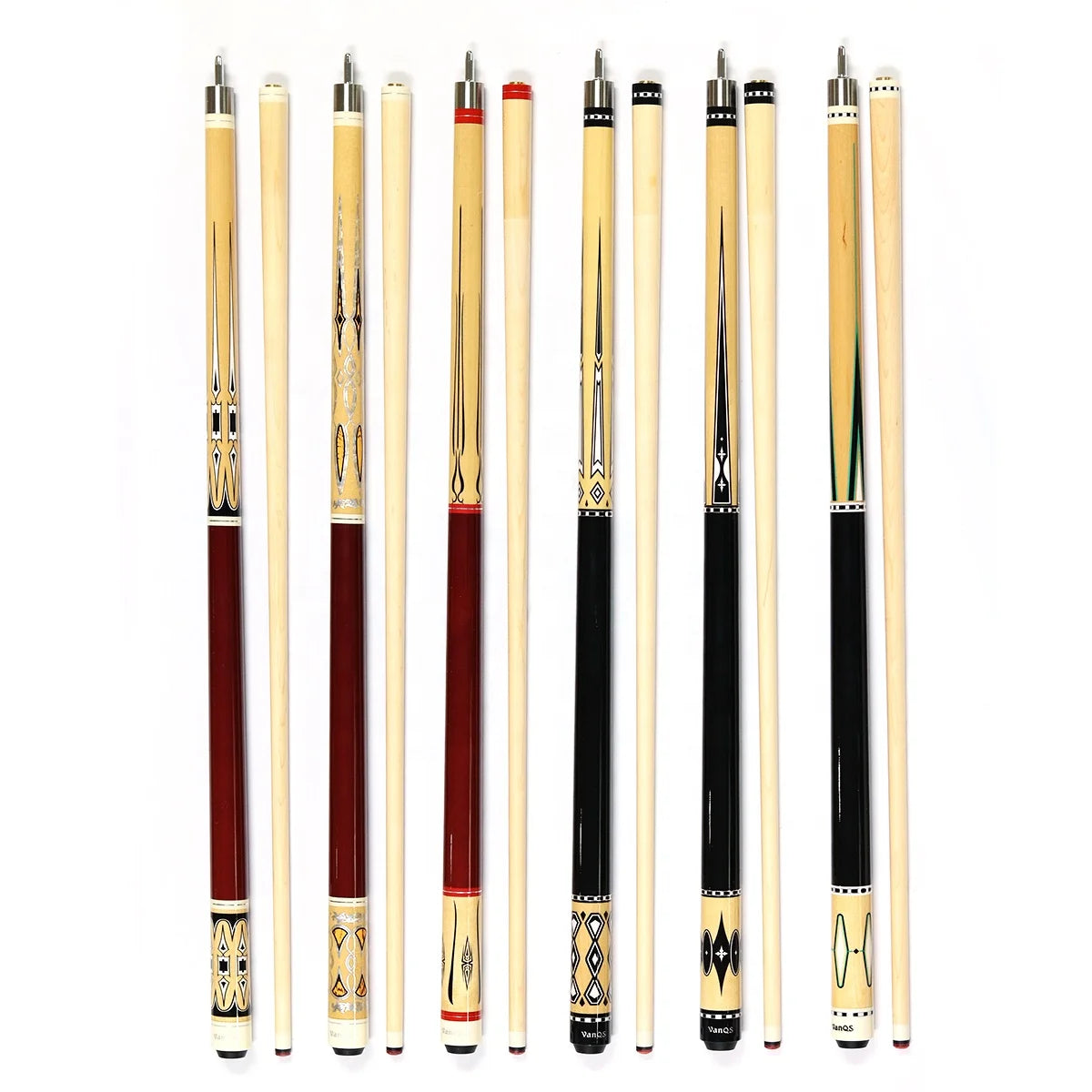 Superior Canadian Maple Wood 58" 13mm Uni Lock Fast Joint 1/2 Billiard Cue for Sale